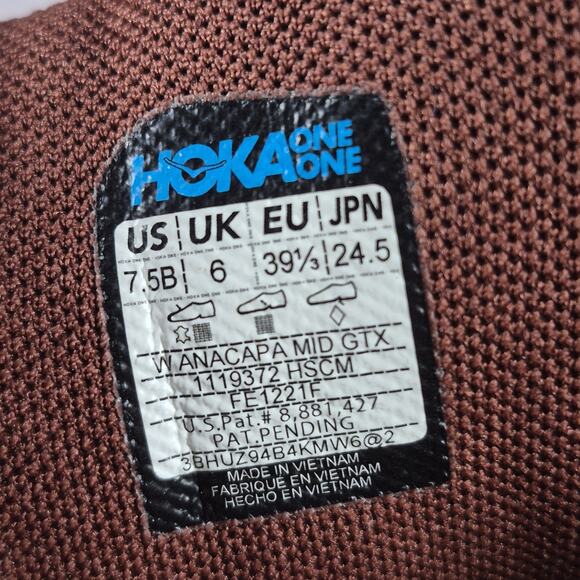 Hoka One One Anacapa Mid GTX Hiking Shoes Women's 7.5 B Hot Sauce CherryMahogany - Picture 9 of 9